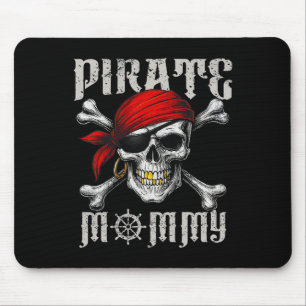 Tapis De Souris Pirate Mommy Jolly roger Drapeau Et Crossbones Crâ
