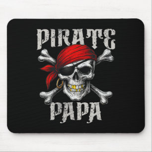Tapis De Souris Pirate Papa Jolly roger Drapeau Et Crossbones Crân