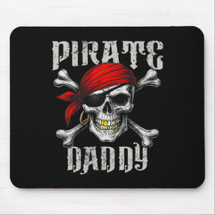 Tapis De Souris Pirate Papa Jolly roger Drapeau Et Crossbones Crân