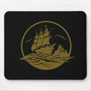 Tapis De Souris Pirate Ship Ocean World Wonder Adventure Vector
