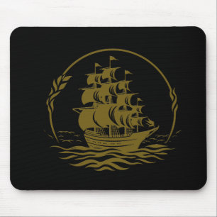 Tapis De Souris Pirate Ship Ocean World Wonder Adventure Vector