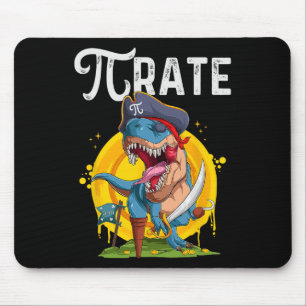 Tapis De Souris Pirate T-rex Pi Rate Dino Pi Rate Math Geek Drôle 