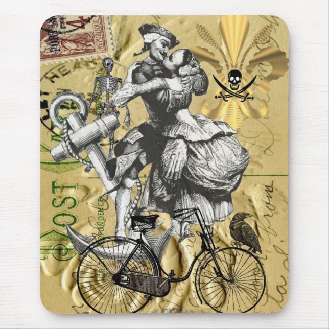 Tapis De Souris pirate vapeur vintage (Devant)