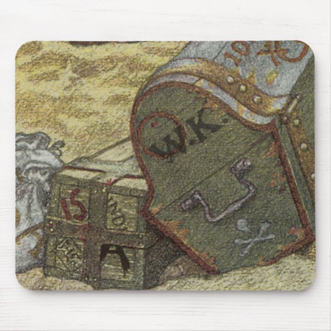 Tapis De Souris Pirates de légende, William Kidd enterrant un trés (Devant)
