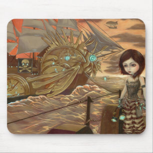 Tapis De Souris Pirates de Steampunk :  Coucher du soleil maritime
