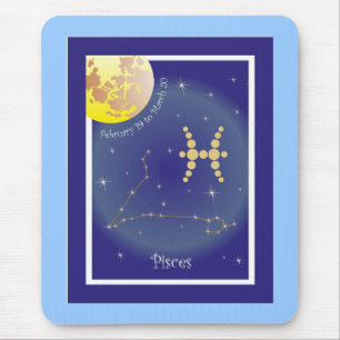 Tapis De Souris Pisces Février 19 to March 20 Mauspad