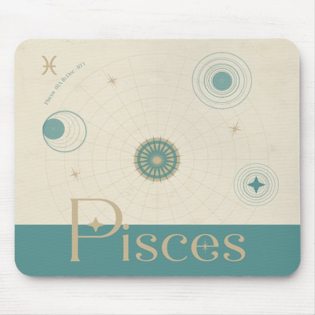 Tapis De Souris Pisces Zodiac Mousepad (Devant)