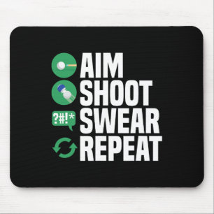 Tapis De Souris Piscine Aim Shoot Swear Funny