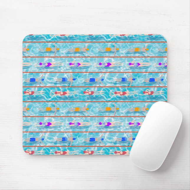 Tapis De Souris Piscine Piscine Motif d'équipe (Avec souris)
