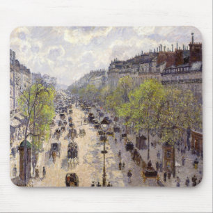 Tapis De Souris Pissarro - Boulevard Montmartre, Printemps
