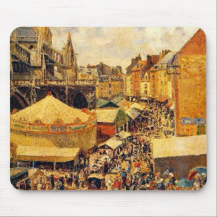 Tapis De Souris Pissarro : La Foire de Dieppe, Sunny Morning