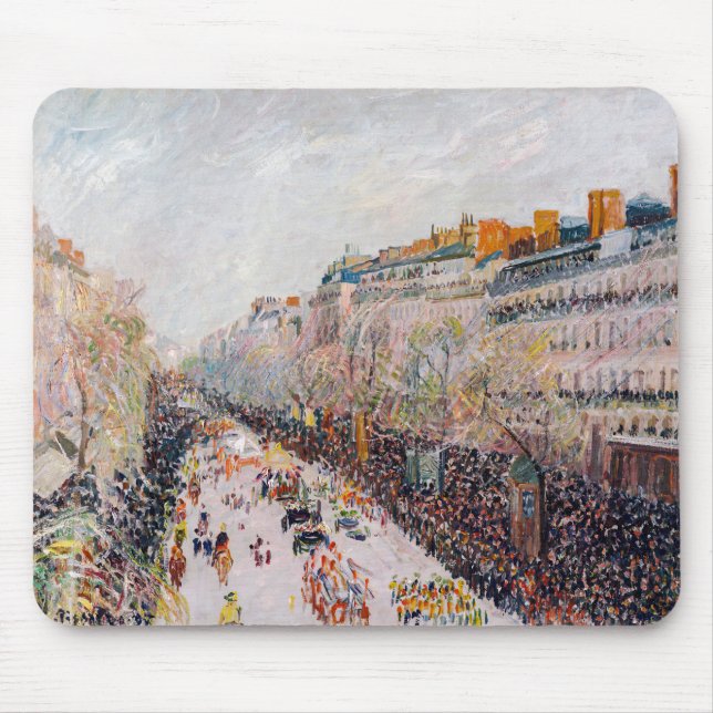 Tapis De Souris Pissarro - Montmartre, Mardi Gras sur le boulevard (Devant)
