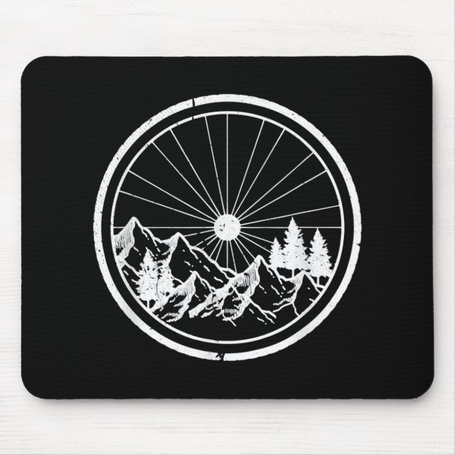 Tapis De Souris Piste cyclable MTB Moderne Black Mountain (Devant)