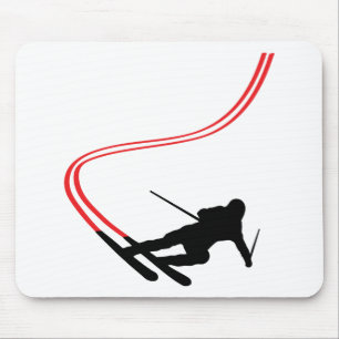 Tapis De Souris piste rouge de ski alpin