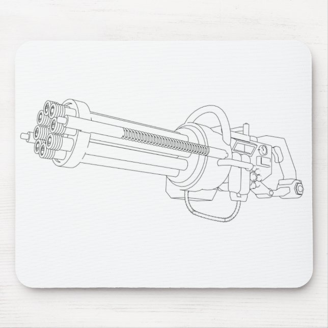 Tapis De Souris Pistolet à rotation Steampunk (Devant)