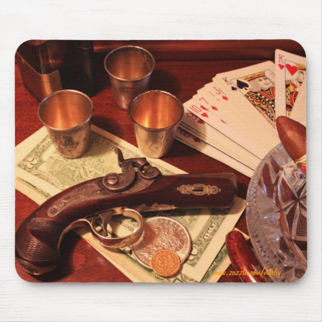 Tapis De Souris Pistolet antique de derringer en photo de jeu (Devant)