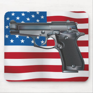 Tapis De Souris Pistolet USA