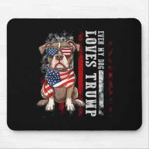 Tapis De Souris Pit Bull Terrier Même Mon Chien Aime Trump Drôle D