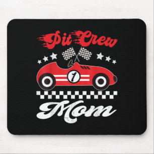 Tapis De Souris Pit Crew Course Voiture Course Maman Famille Fête 