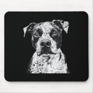Tapis De Souris Pitbull Visage mignon Amoureux de les chiens Homme