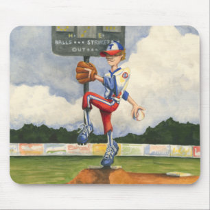Tapis De Souris Pitcher de baseball sur Mound par Jay Throckmorton