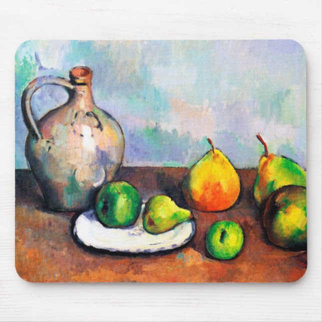 Tapis De Souris Pitcher et Fruit, Paul Cezanne (Devant)
