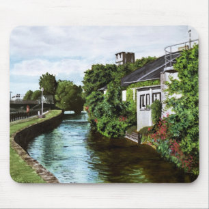 Tapis De Souris Pittoresque Galway City Irlande Canal View