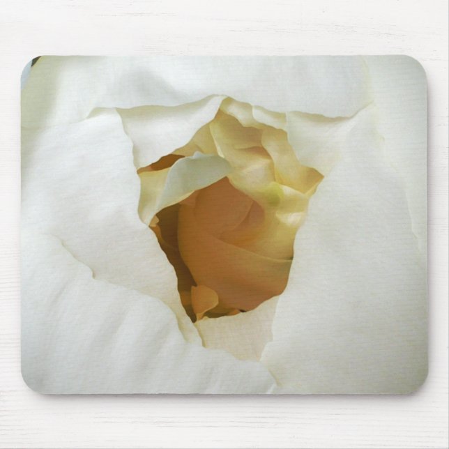 Tapis De Souris Pivoine blanche Mousepad (Devant)