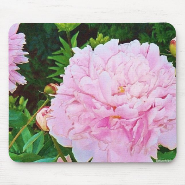 Tapis De Souris Pivoine Mousepad (Devant)