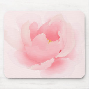 Tapis De Souris Pivoine rose-clair florale d'aquarelle