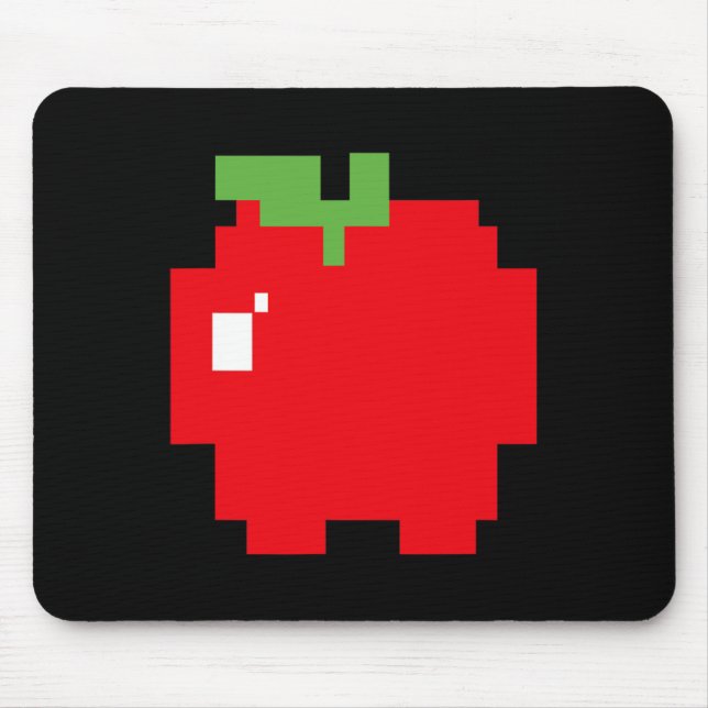 Tapis De Souris Pixel Apple 80s Retro Arcade jeu vidéo Halloween (Devant)
