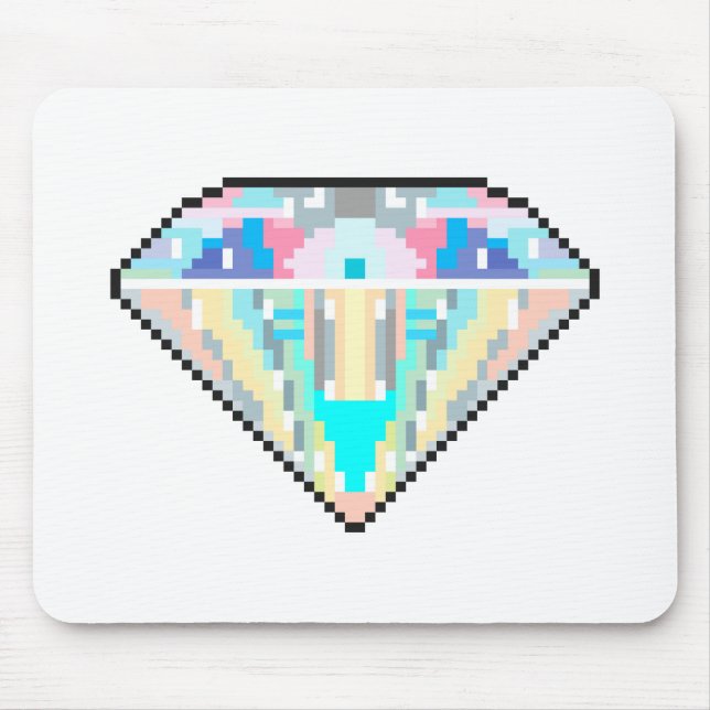Tapis De Souris Pixel art gem diamant (Devant)
