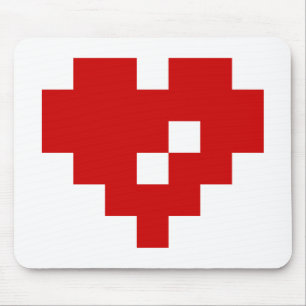 Tapis De Souris Pixel Coeur 8 bits Amour