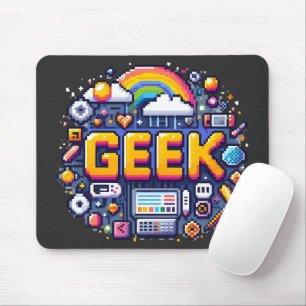Tapis De Souris Pixel-Geek : L’Odysée Numérique