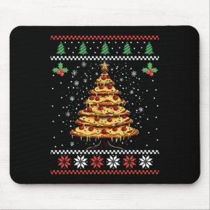 Tapis De Souris Pizza Arbre de Noël moche Sweat de Noël Noël Noël 