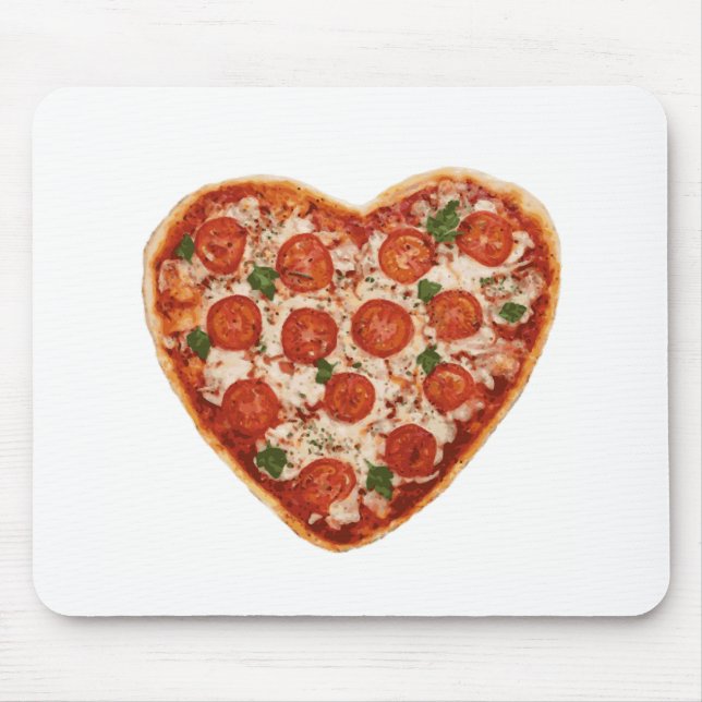 Tapis De Souris pizza au coeur (Devant)