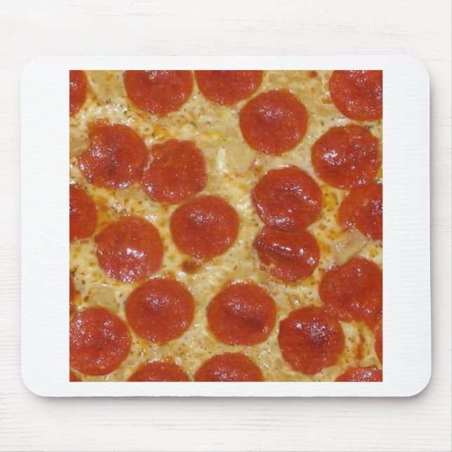 Tapis De Souris pizza au gros pepperoni (Devant)