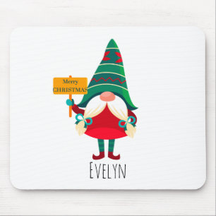 Tapis De Souris Placard de retenue Gnome mignon avec voeux