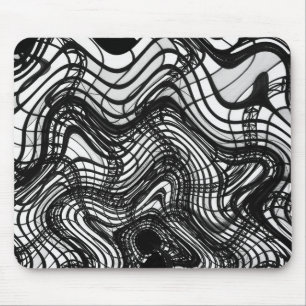 Tapis De Souris Plafond noir et blanc onduleux, images de SVP de
