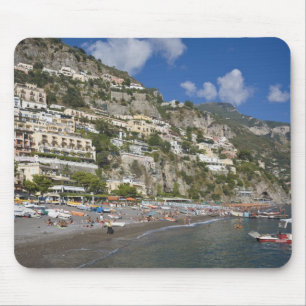 Tapis De Souris Plage à Positano, Campanie, Italie