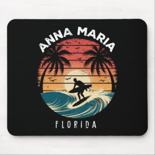 Tapis De Souris Plage Anna Maria Floride Planche de surf Vagues Pl