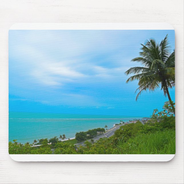 Tapis De Souris Plage calme avec cocotier (Devant)