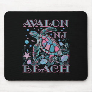 Tapis De Souris Plage d'Avalon Nj Amoureux des Tortues Souvenir de