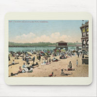 Plage de bain, Père Noël Cruz CA Style Vintage