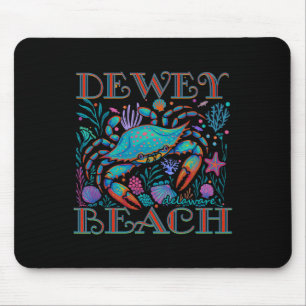 Tapis De Souris Plage de Dewey Beach Delaware Crabe Bleu Vacances