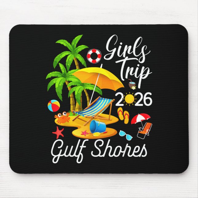 Tapis De Souris Plage de Gulf Shores Alabama Dessin d'été (Devant)