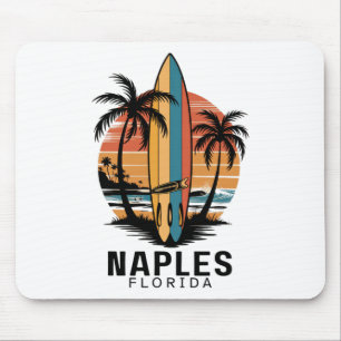 Tapis De Souris Plage de Naples Floride Surfant Surfeur _1