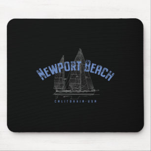 Tapis De Souris Plage de Newport Californie Conception nautique de