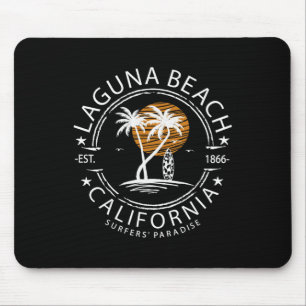Tapis De Souris Plage de surf rétro Laguna Californie Hommes Femme