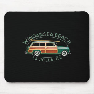Tapis De Souris Plage de Windansea, La Jolla, Californie Surf vint